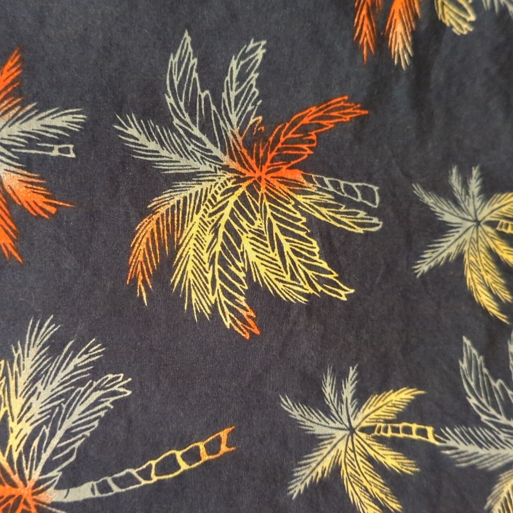 Rip Curl Button Down Shirt Palm Trees Size Medium - image 3